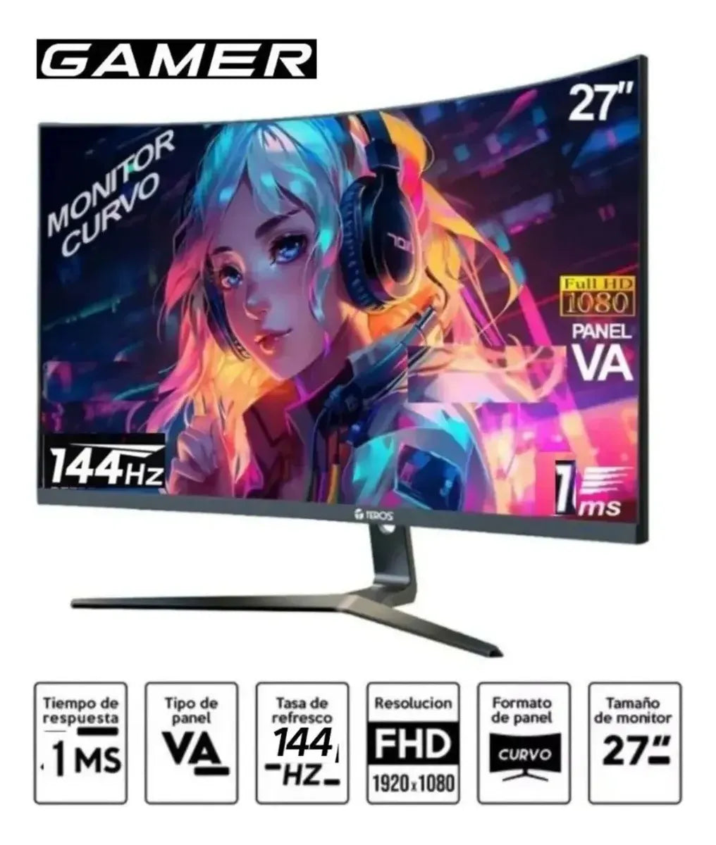 Monitor Gamer Teros 27" 75Hz Full HD