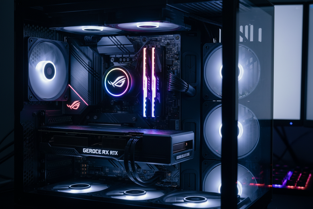 G.Skill Trident Z5 RGB DDR5 instalada en build ROG