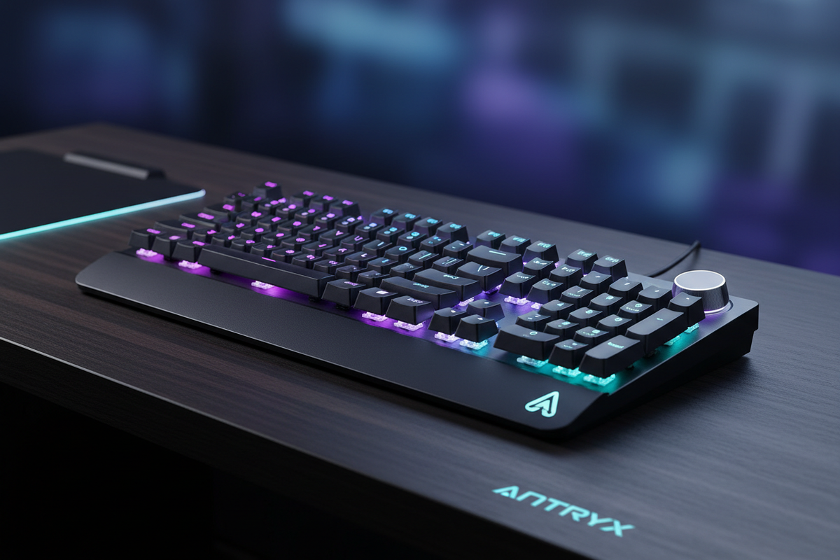Teclado Antryx KX-700 ángulo frontal sin cables