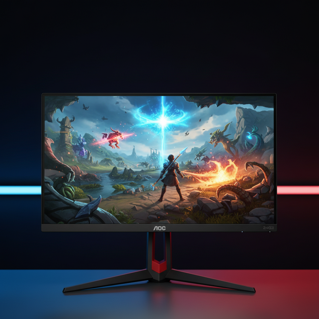Monitor AOC 24G2 vista frontal gaming