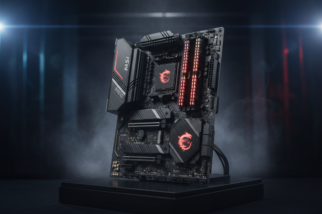 MSI MEG Z790 ACE ángulo frontal dragon logo
