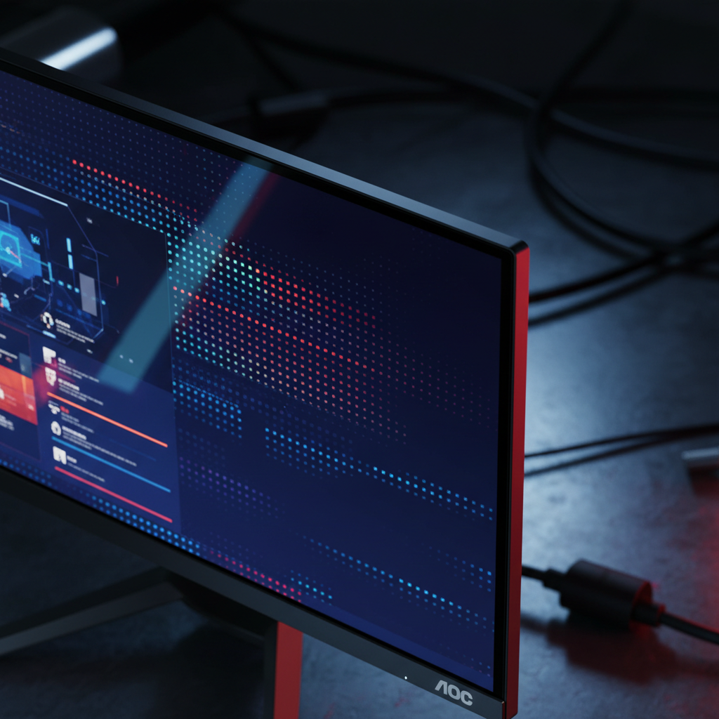 Monitor AOC 27G2 detalle macro bisel IPS
