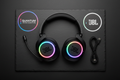 JBL Quantum 910 vista superior flat lay RGB