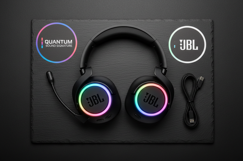 JBL Quantum 910 vista superior flat lay RGB