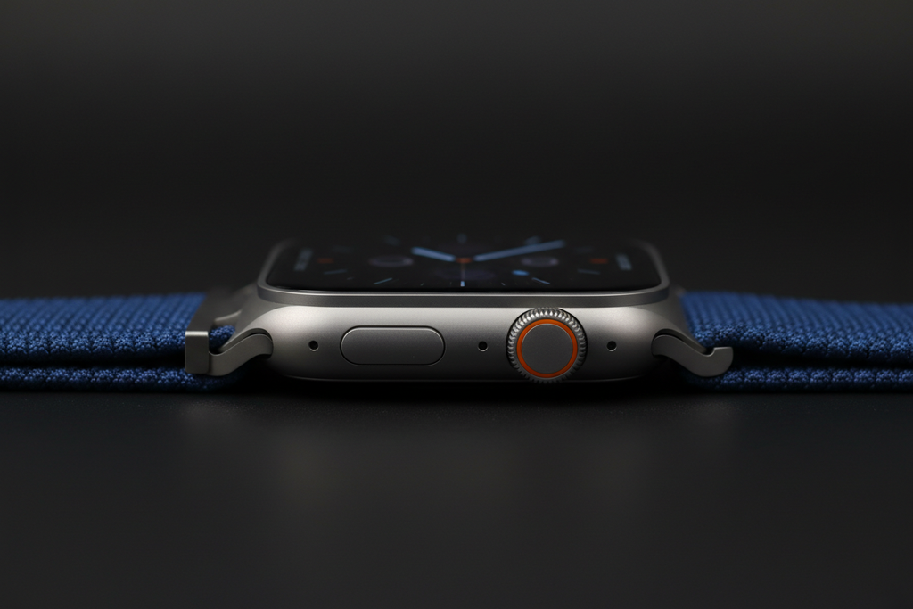 Apple Watch Ultra 2 perfil lateral caja titanio aeroespacial