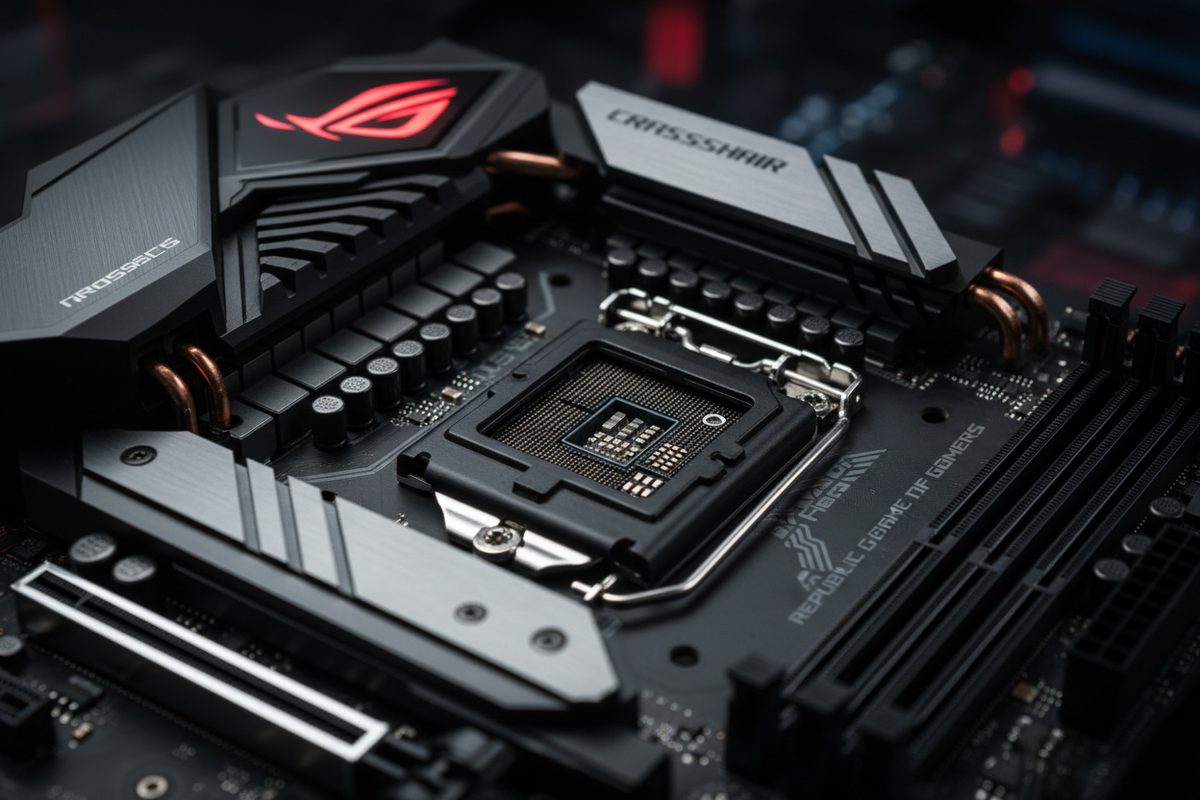 ASUS ROG Crosshair X670E Hero macro socket AM5 VRM 18+2 fases