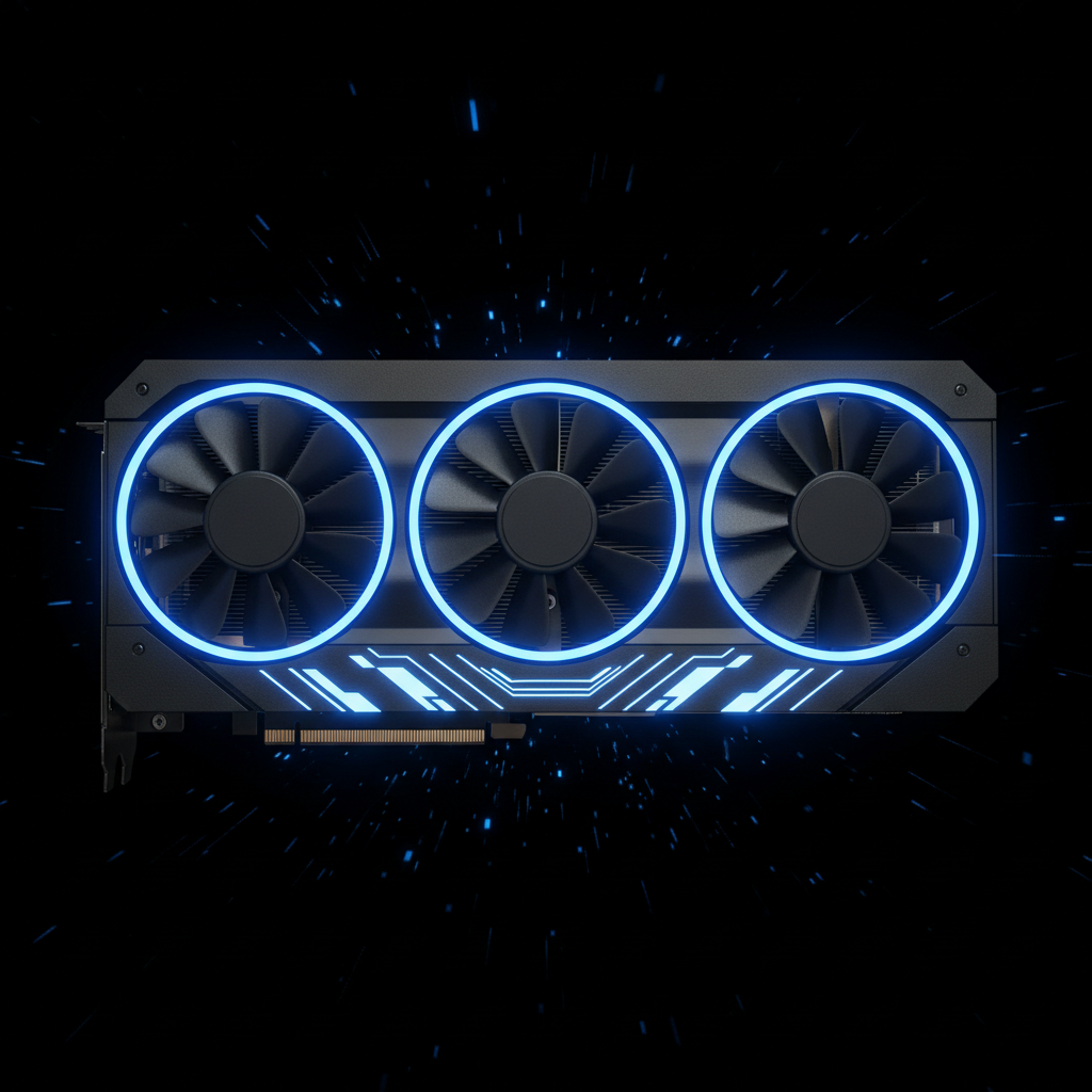 Detalle de los tres ventiladores RGB de la GPU RTX Ultra