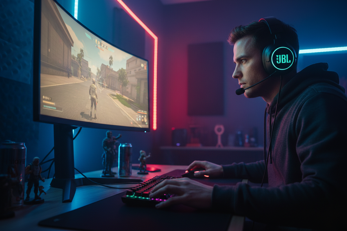 JBL Quantum 910 lifestyle gamer FPS