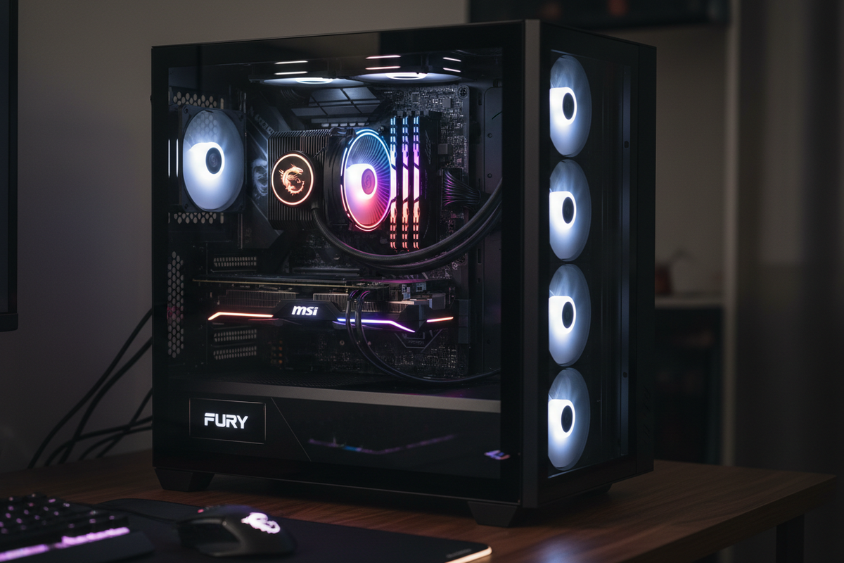Kingston Fury Beast RGB DDR5 instalada en build MSI