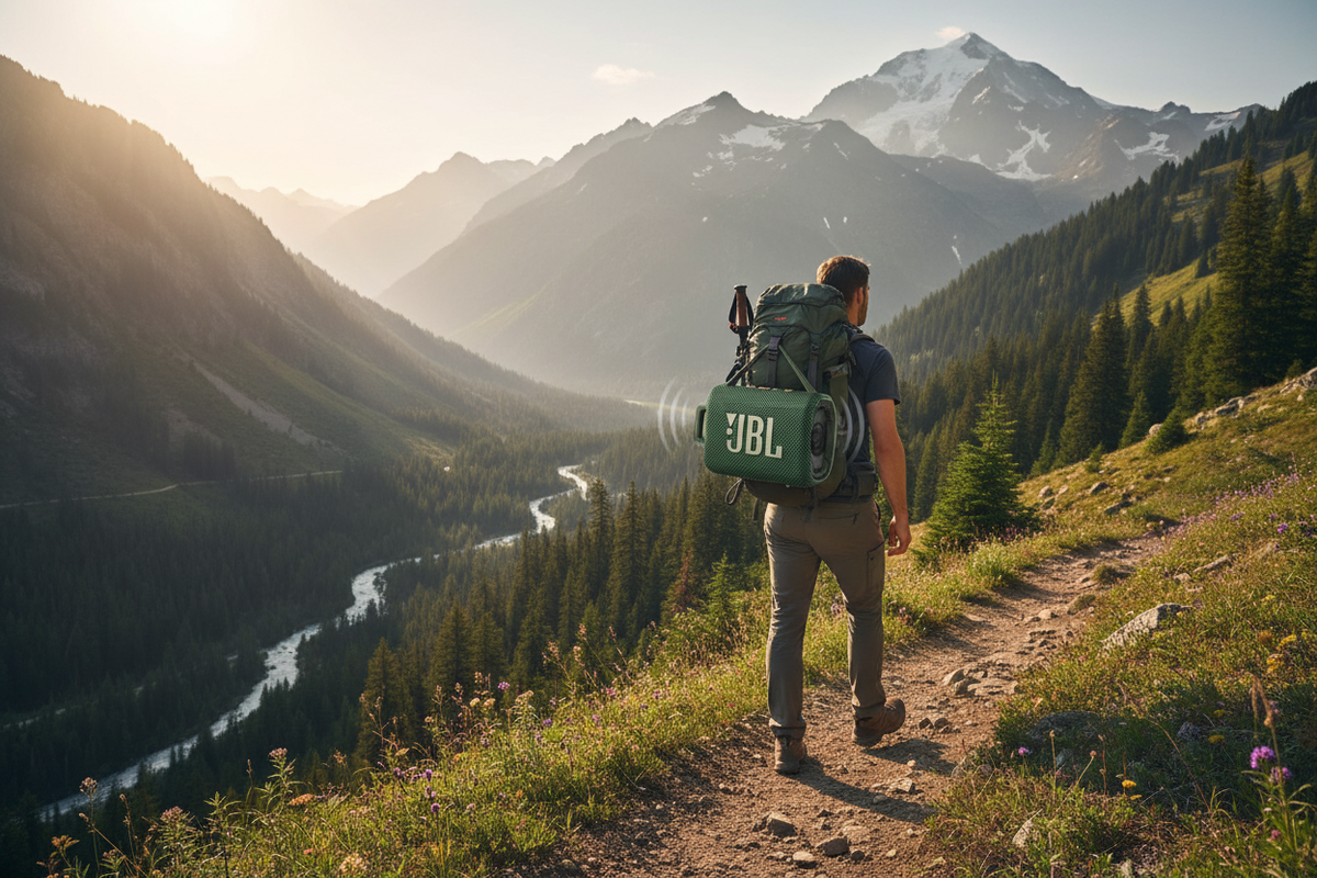 Bocina JBL Charge 6 lifestyle senderismo montaña