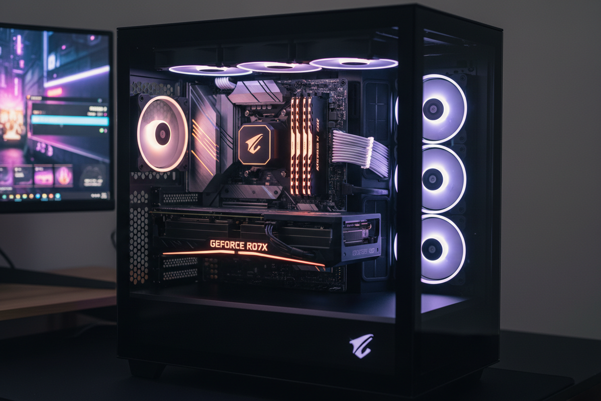 Gigabyte B650 AORUS Elite AX instalada en build Ryzen 9 RTX 4070