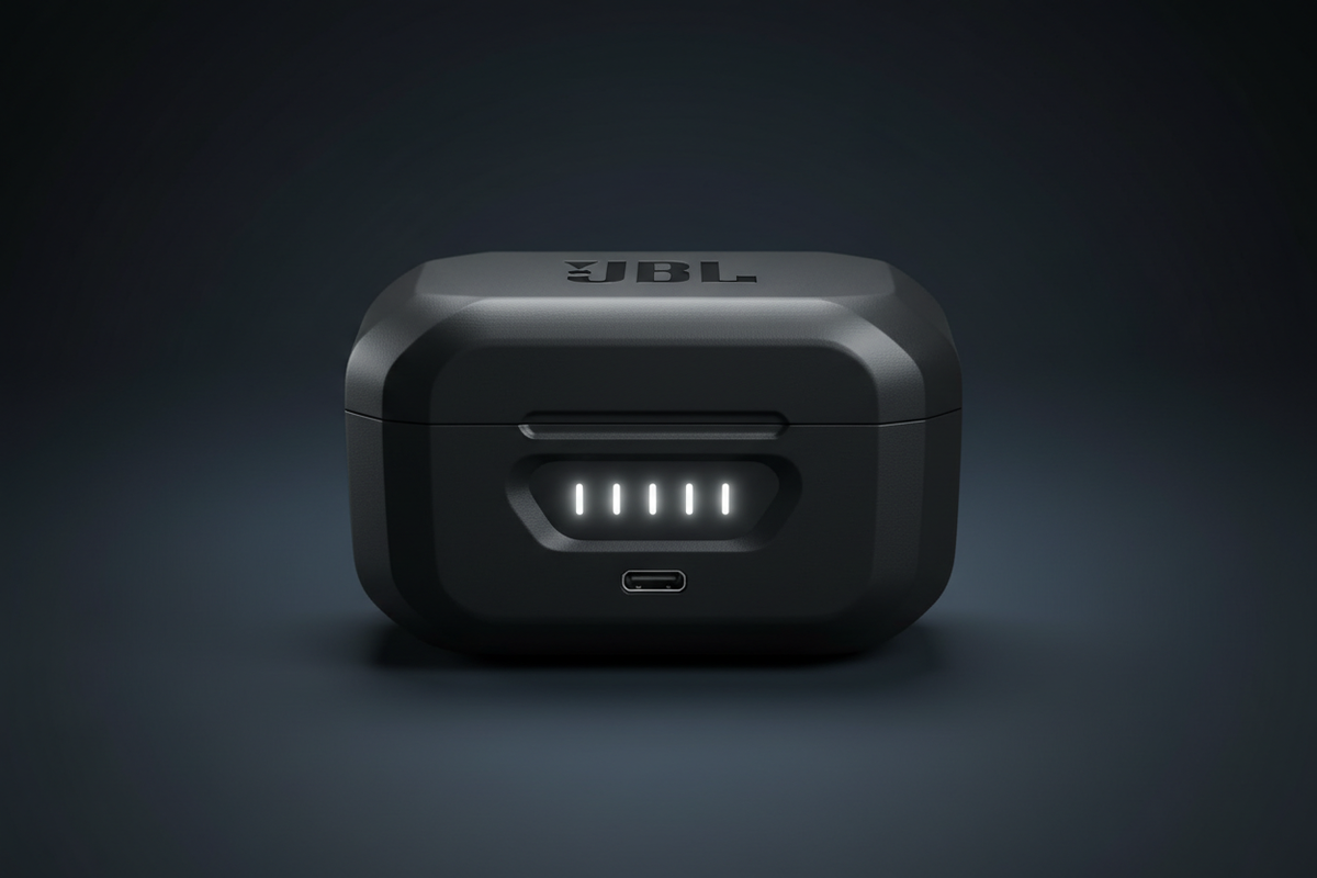 JBL Endurance Peak 3 estuche cargando USB-C