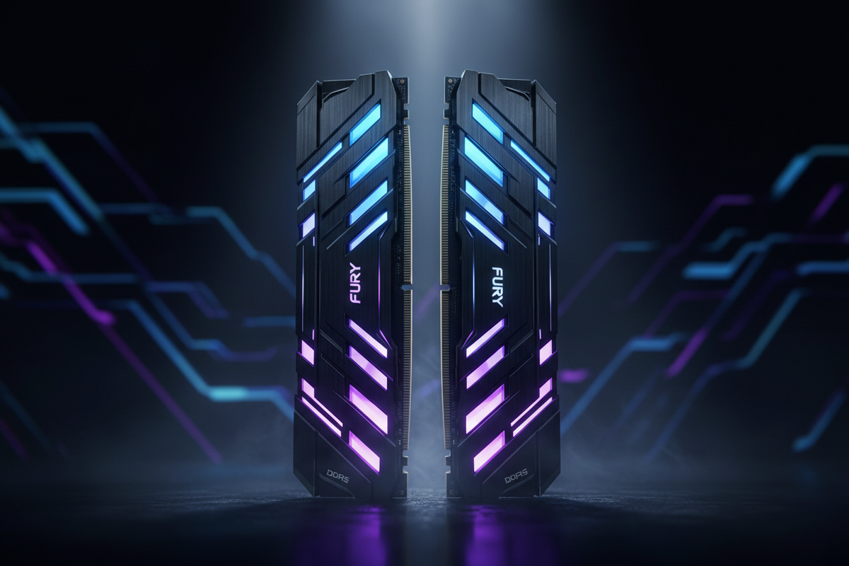 Kingston Fury Beast RGB DDR5 sticks de pie diseño agresivo