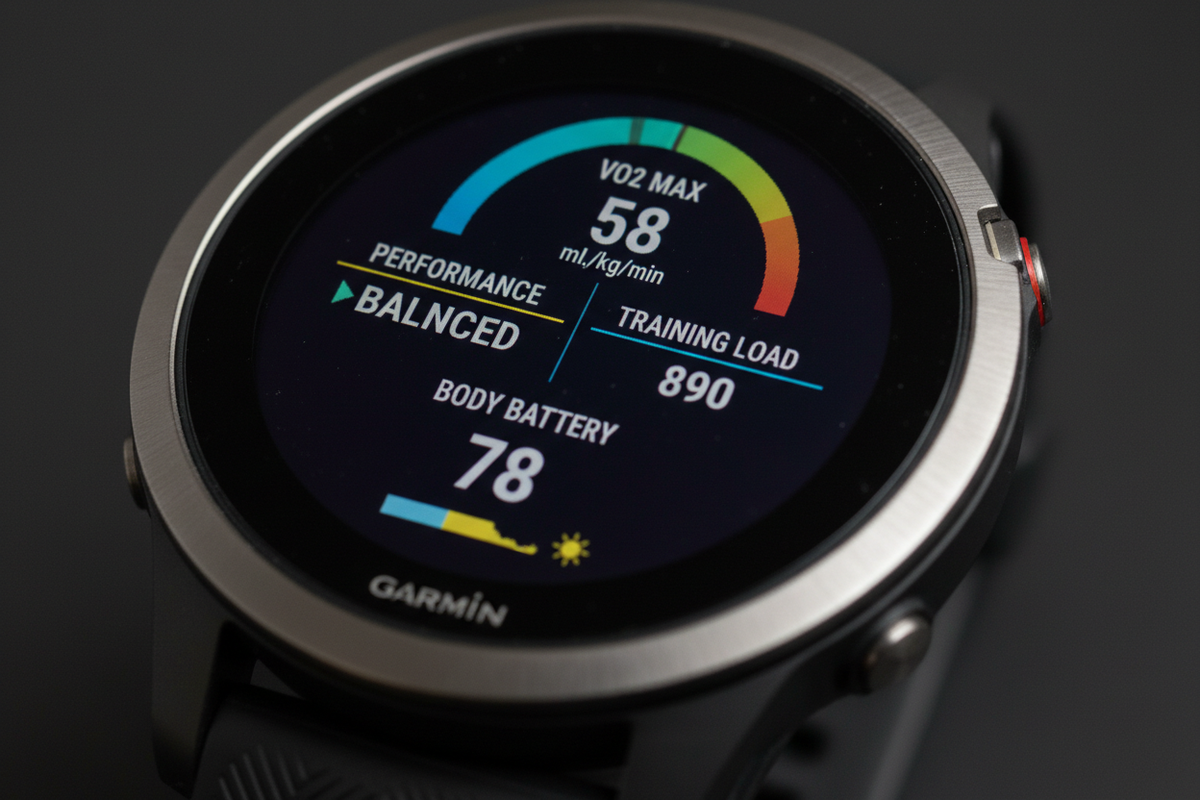 Garmin Forerunner 265 macro VO2 Max Body Battery
