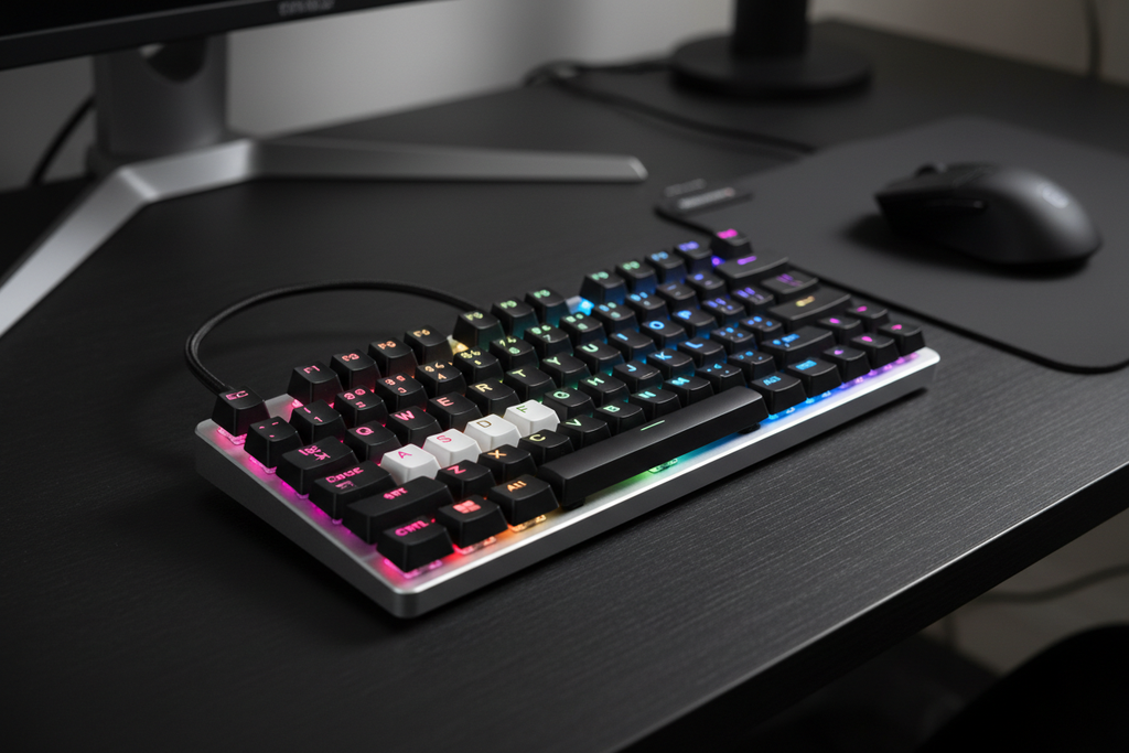Teclado Antryx Eclipse TK-800 60% ángulo frontal USB-C