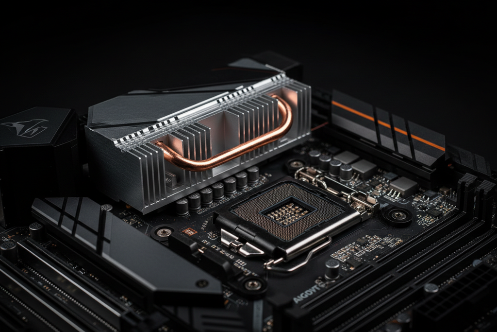 Gigabyte B650 AORUS Elite AX macro socket AM5 VRM 16 fases