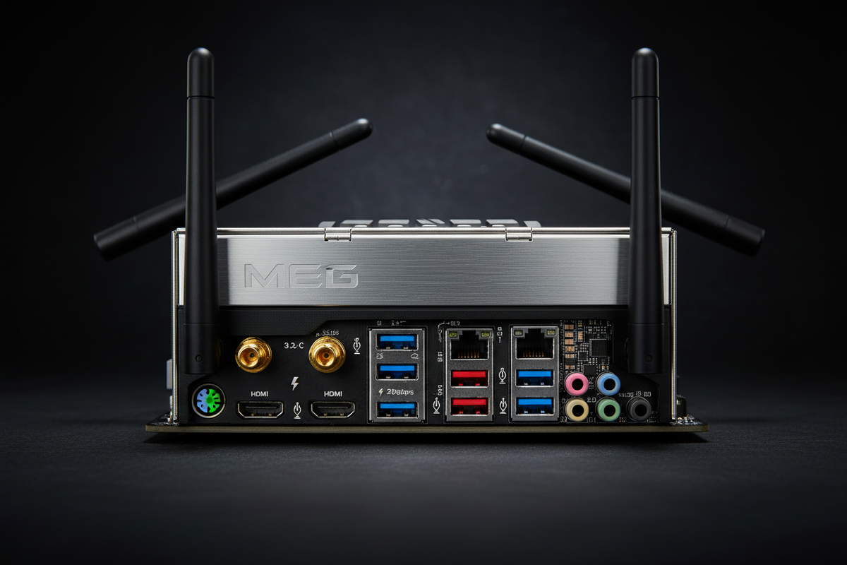 MSI MEG Z790 ACE panel trasero IO puertos