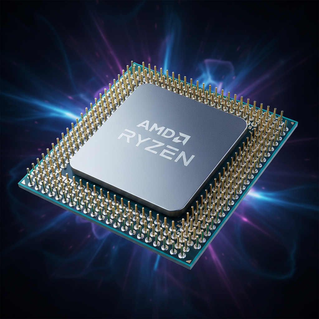 Procesador AMD Ryzen 9 Ultra vista frontal