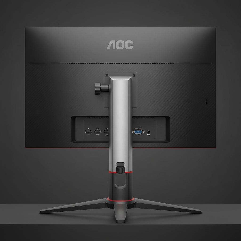 Monitor AOC 24G2 vista trasera puertos