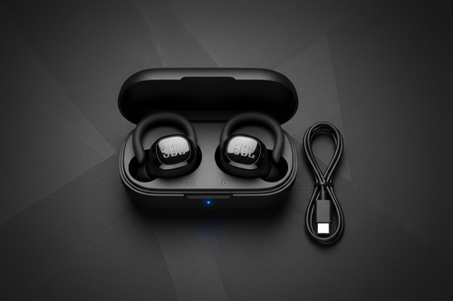 JBL Endurance Peak 3 flat lay estuche abierto