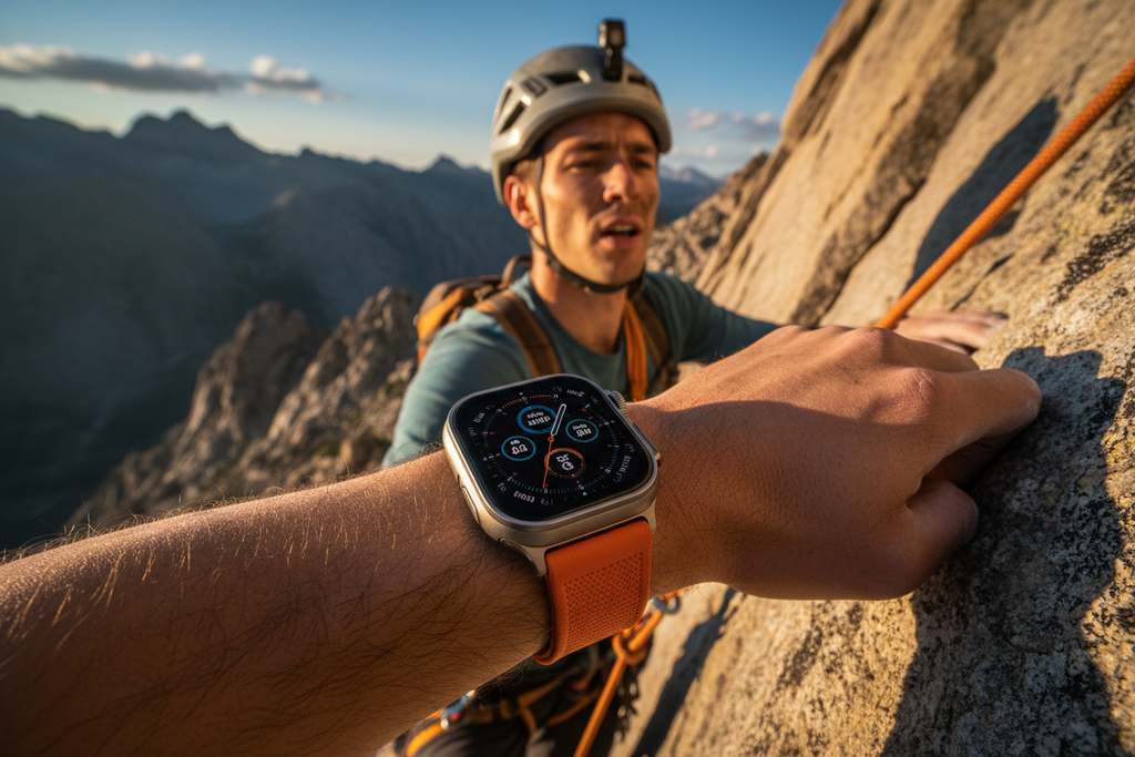 Apple Watch Ultra 2 lifestyle atleta montañismo aventura