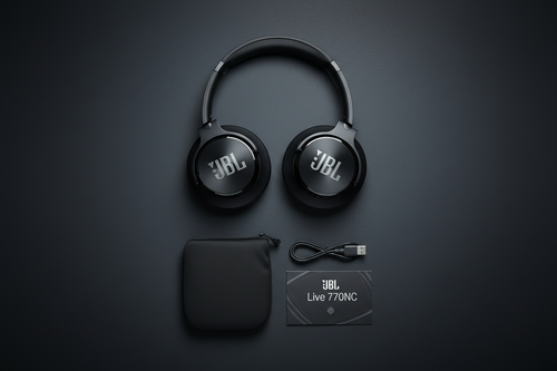 JBL Live 770NC vista superior flat lay