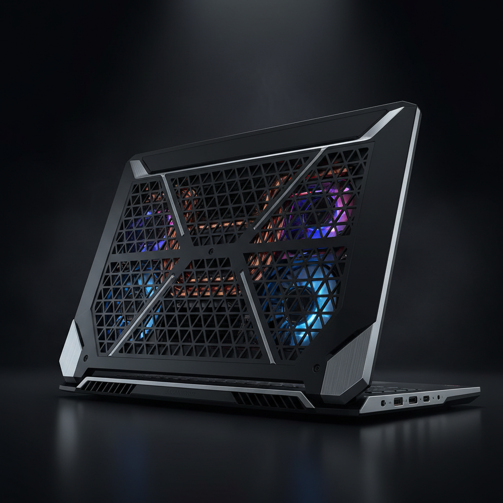 Laptop gaming Ultra Pro vista trasera sistema de refrigeración