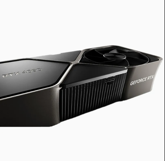 NVIDIA GeForce RTX 4090, vista lateral con ventilador
