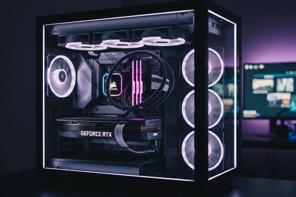 Corsair Dominator Platinum RGB DDR5 instalada en build premium