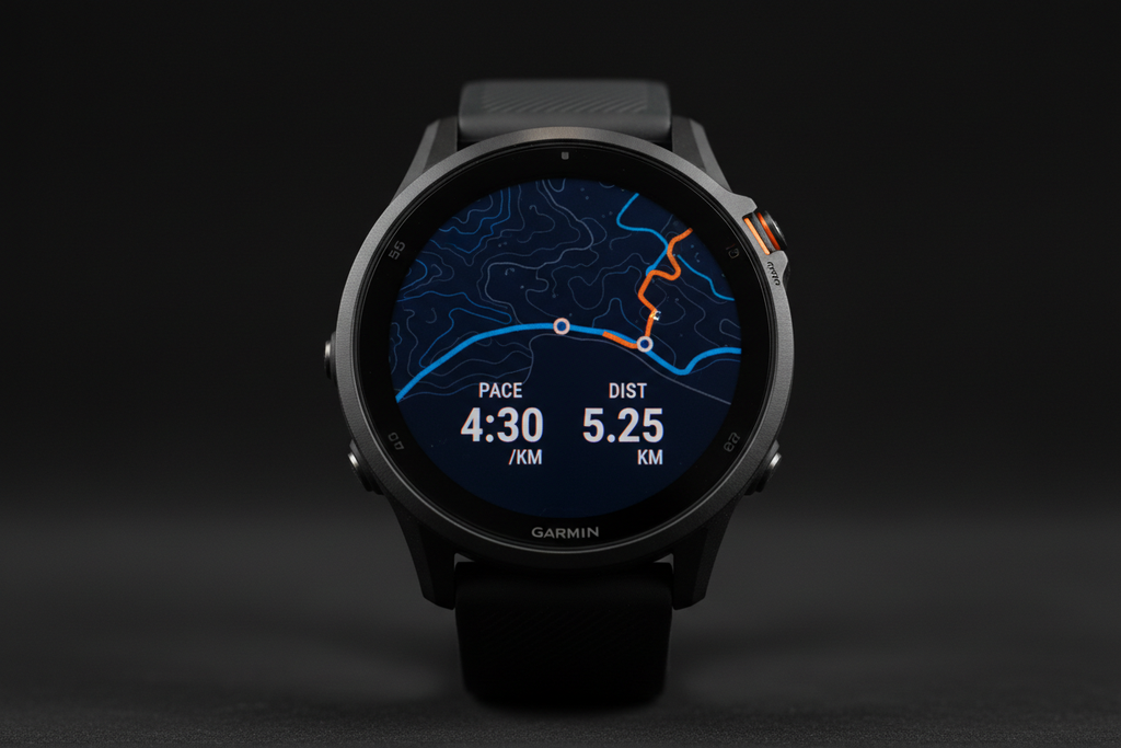 Garmin Forerunner 265 GPS ruta y datos de pace